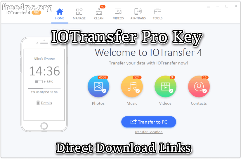IOTransfer Pro Key 4.1.1.1548 With Crack Download [Latest]
